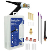 Weldclass - TIG Parts Kit With Storage Box PLATINUM PX (Glass Cup) Series 17/18/26 Std Diameter | WC-01662